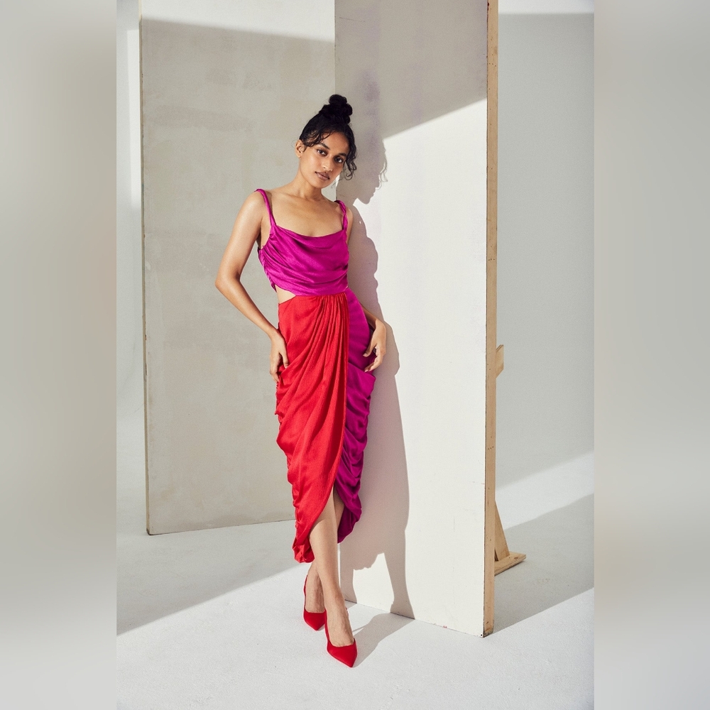 AMUR Persey Twist Strap Dress